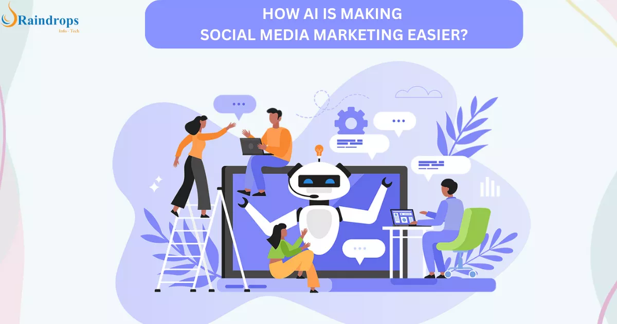 An AI robot helping the team manage social media marketing