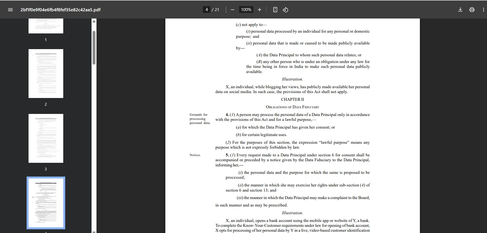 PDF of  Digital Personal Data Protection Act (DPDPA), 2023. 